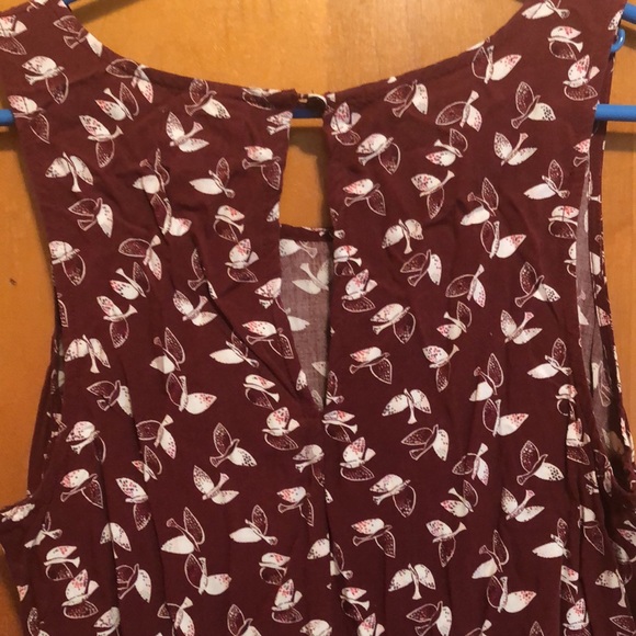 Old Navy Wine Colored Patterned Woven Dress - Picture 4 of 7